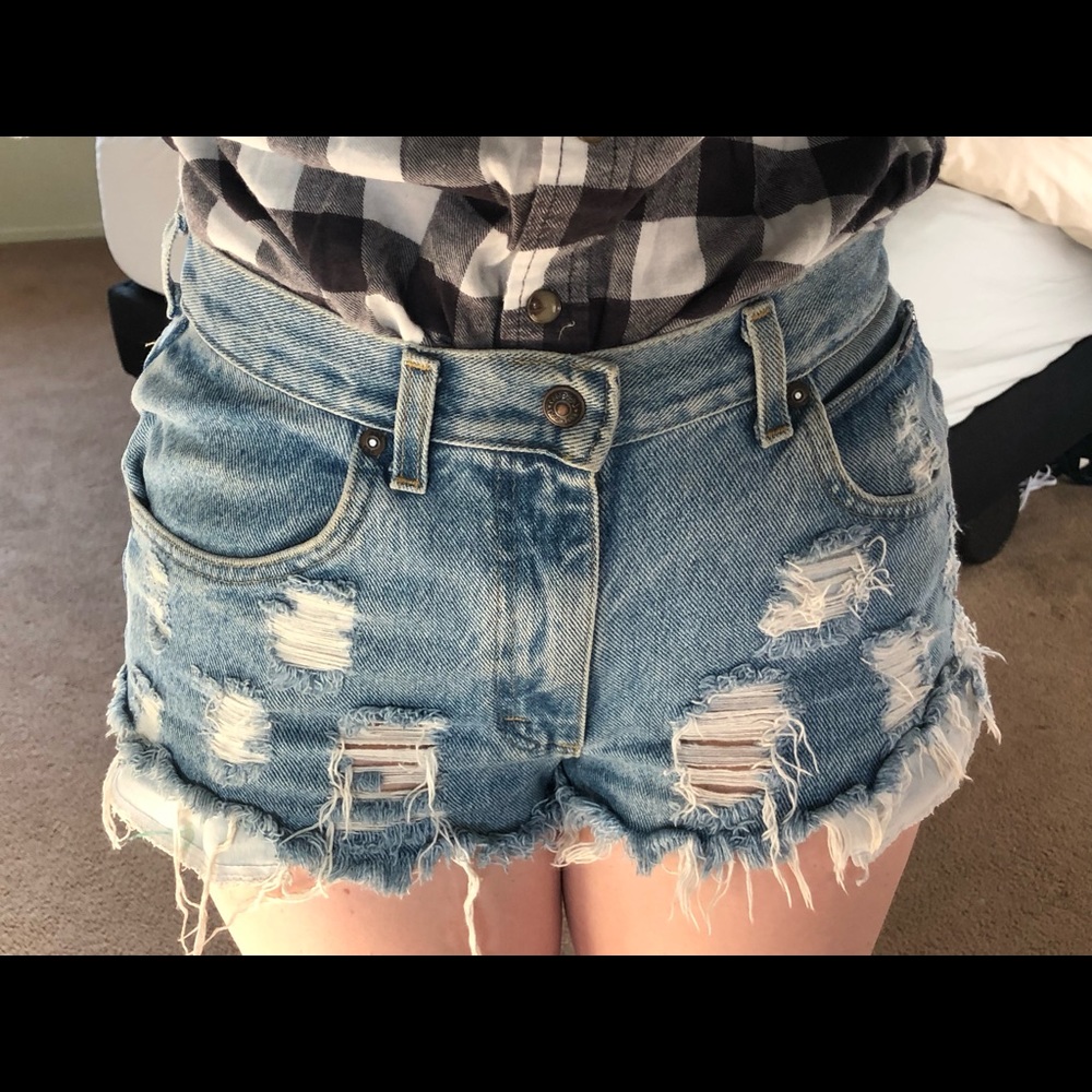 Lace trim LEE shorts